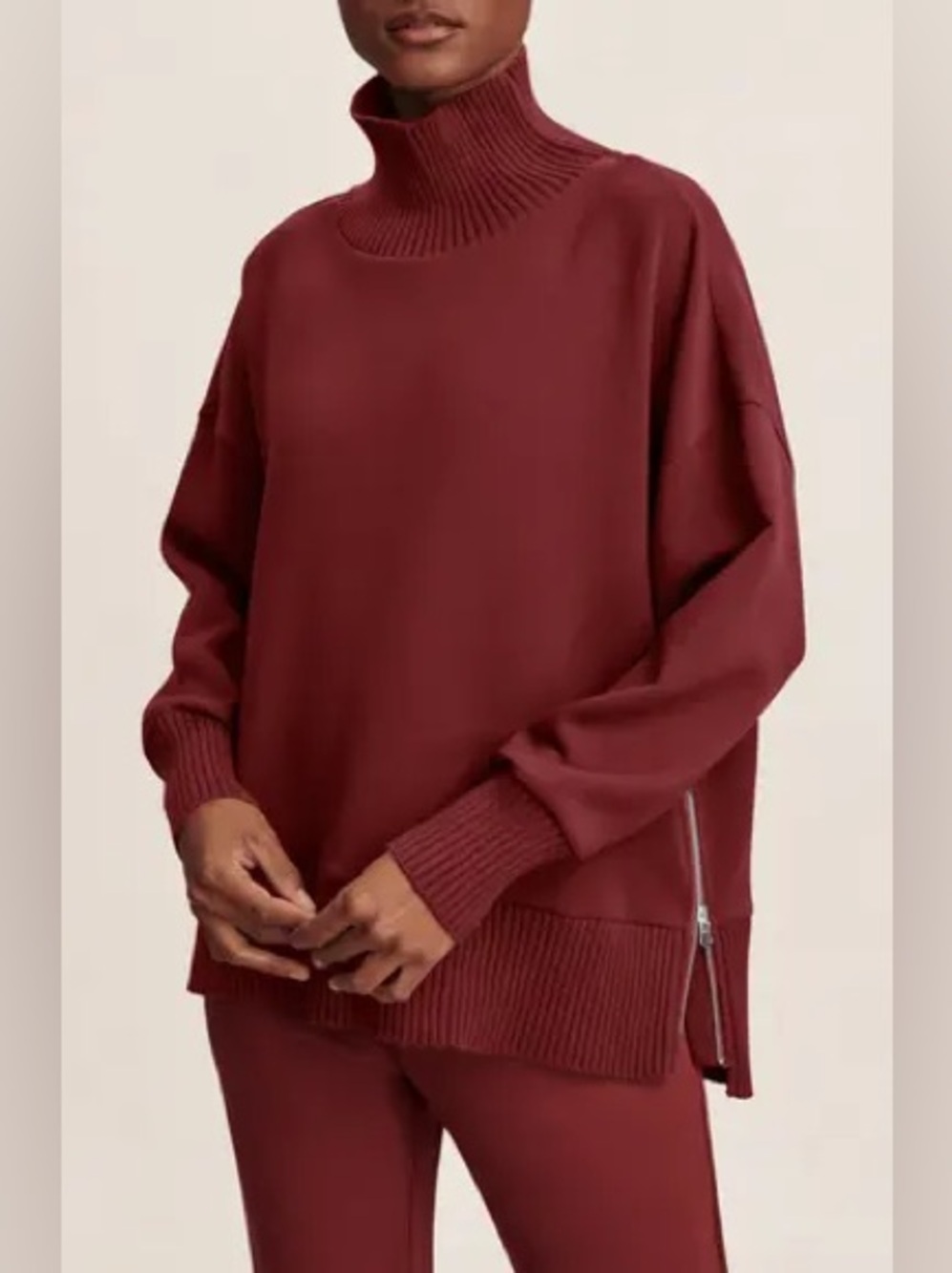 Varley Barker Sweatshirt in Burgundy